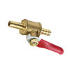 Picture of Antrader 4 Pcs Forged Brass Ball Valve Mini Shut Off Switch, 1/4" Hose Barb x 1/4" Hose Barb, 180 Degree Operation Handle