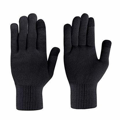 Picture of MIG4U Moisturizing Beauty Gloves Touch Screen Overnight Sleeping Glove Large for Men SPA, Dry Hands, Nighttime Lotion, UV Protection, Cosmetic Treatment, XL Black 1 Pairs