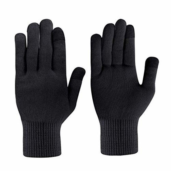 Picture of MIG4U Moisturizing Beauty Gloves Touch Screen Overnight Sleeping Glove Large for Men SPA, Dry Hands, Nighttime Lotion, UV Protection, Cosmetic Treatment, XL Black 1 Pairs