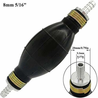 Picture of Automotive-leader 8mm 5/16" Rubber Fuel Transfer Vacuum Fuel Line Hand Primer Pump Bulb Type Gasoline Petrol Diesel Pump Bulb for Marine Boat Accessories