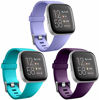 Picture of Wepro Bands Compatible with Fitbit Versa/Fitbit Versa 2/Fitbit Versa Lite SE SmartWatch for Women Men, Sports Replacement Wristband Strap for Fitbit Versa Watch, Small, 3 Pack, Periwinkle, Teal, Plum