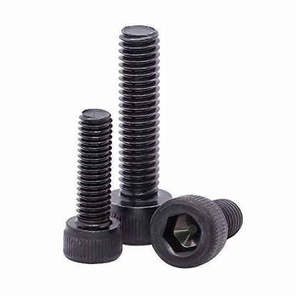 Picture of M5-0.8 x 20mm (Pack of 50) Socket Head Cap Screws (6mm to 100mm Lengths Available) 12.9 Grade Alloy Steel, Black Oxide Finish, Full Thread