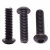 Picture of M6-1.0 x 40mm Button Head Socket Head Cap Screws 25 PCS, Grade 10.9 Alloy Steel, Allen Hex Drive, Full Machine Thread, Black Oxide Finish
