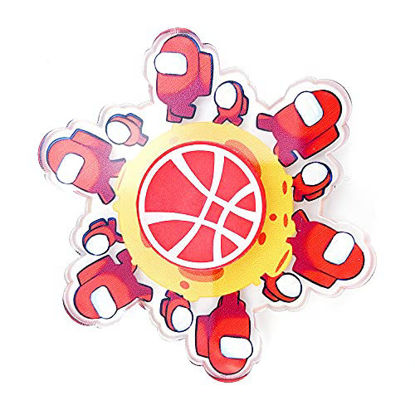 Picture of Running Fidget Spinner , 2021 New Trend Running Fidget Hand Spinner Relief Stress Toy for Kids R188 Bearing Mute Kids Fingertip Gyro Alloy Metal Gifts - Animated Spinner (Red Among us Game)