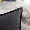 Picture of Jeanerlor Solid Cotton Linen Decoration Toss Throw Pillow Sham Cushion Case Dark Grey Pillow Cover Delicate Decorative Pillowcase for Bed/Chair/Couch, 18"x18"(45 x 45cm), Dark Grey
