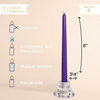 Picture of CANDWAX 8 inch Taper Candles Set of 4 - Dinner Candles Dripless - Tall Candles Long Burning Perfect for Dinner, Party or Wedding Candles Decor - Purple Candles