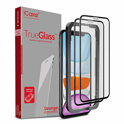 Picture of iCarez Tempered Glass Screen Protector for iPhone 11 (2019)/ iPhone XR 6.1-inches, 2-Pack Full Coverage