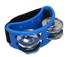 Picture of YMC Percussion FJS2S-BU Foot Tambourine with Steel Jingles, Blue