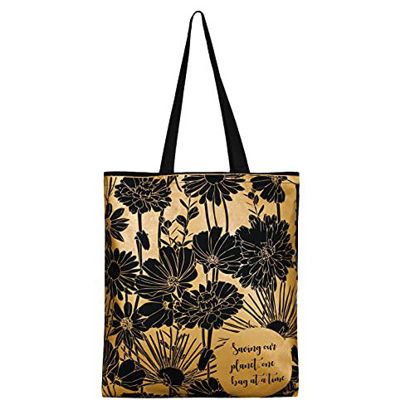 Picture of EcoRight Canvas Tote Bag for Women | Eco-Friendly Cute Tote Bags Aesthetic, Beach Bags | Reusable Canvas Grocery Bag, Book Tote