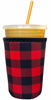 Picture of Koverz Neoprene Iced Coffee Java Sleeve - Insulator Sleeve for Cold Beverages, Neoprene Cup Holder - Compatible with Starbucks & McDonald's Coffee - Medium Buffalo Plaid