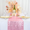 Picture of ShinyBeauty 12" x 108" Sequined Table Runner - Fushia Pink
