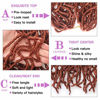 Picture of ZRQ 24 Inch New Faux Locs Copper Red Crochet Braids Hair Pre-looped Goddess Locs Curly Wavy Braiding Hair for Woman Knotless Natural Synthetic Hair Extend Afro Roots 21Strands/Pack 350#