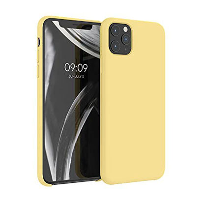 Picture of kwmobile TPU Silicone Case Compatible with Apple iPhone 11 Pro Max - Case Slim Protective Phone Cover with Soft Finish - Mellow Yellow