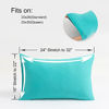 Picture of 2-Pack Stretch Pillow Cases - Jersey Knit & Envelope Closure Pillowcases with Ultra Soft T-Shirt Like Polyester Blend - Suitable for Queen or Standard Size Set of 2, Aqua