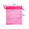 Picture of 100Pcs Hot Pink Organza Bags 3x4 inches Organza Gift Bags Small Mesh Bags Drawstring Gift Bags Christmas Drawstring Organza Gift Bags (3x4 inches Hot Pink)