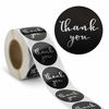 Picture of 1.5'' Thank You Stickers, Thank You Stickers Labels, Round Small Business Stickers, Ideal for Bakery, Boutiques,Retailers & Small Business Owners, 500 Labels Per Roll (Black-Silver)