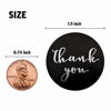 Picture of 1.5'' Thank You Stickers, Thank You Stickers Labels, Round Small Business Stickers, Ideal for Bakery, Boutiques,Retailers & Small Business Owners, 500 Labels Per Roll (Black-Silver)