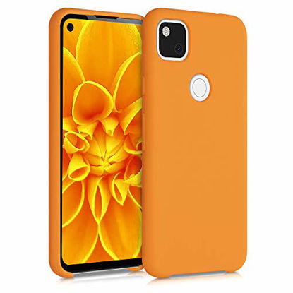Picture of kwmobile TPU Silicone Case Compatible with Google Pixel 4a - Slim Protective Phone Cover with Soft Finish - Apricot