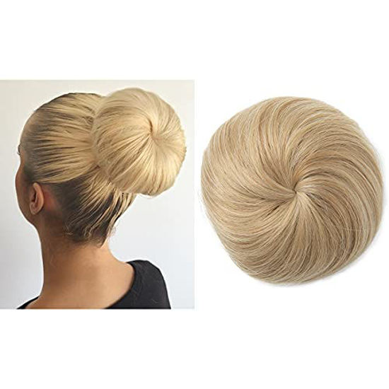 Hair Bun Artificial Hair Juda Golden Highlight With Stone Work Clutch Clip  Golden Hair Bun Claw