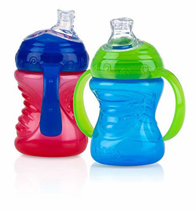Picture of Nuby 2 Count 2 Handle Cup with No Spill Super Spout, Blue/Red