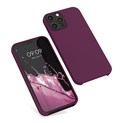 Picture of kwmobile TPU Silicone Case Compatible with Apple iPhone 12 Pro Max - Case Slim Protective Phone Cover with Soft Finish - Bordeaux Violet