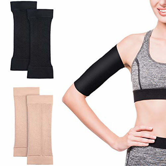 2 Pair Arm Slimming Shaper Wrap, Arm Compression Sleeve Women