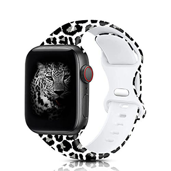 Hzran Women's Engraved Soft Silicone Apple Watch Band