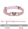 Picture of WDPAWS Heart Bling Cat Collar with Safety Belt and Bell Adjustable 8-10 inches for Kitten Cats (Black+Pink)