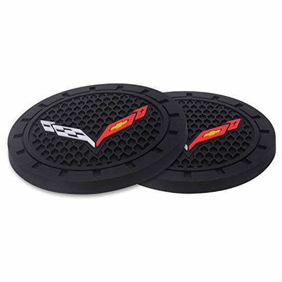 GetUSCart 4Car4U for Corvette C7 Cup Holders Insert Coaster