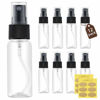 Picture of Lisapack 1oz Small Plastic Spray Bottle (12 Pack) Empty Mini Fine Mist Travel Size Atomizer, Tiny Sprayer for Little Perfume, Water, Cologne, Alcohol, Samples (Clear, 30ml)