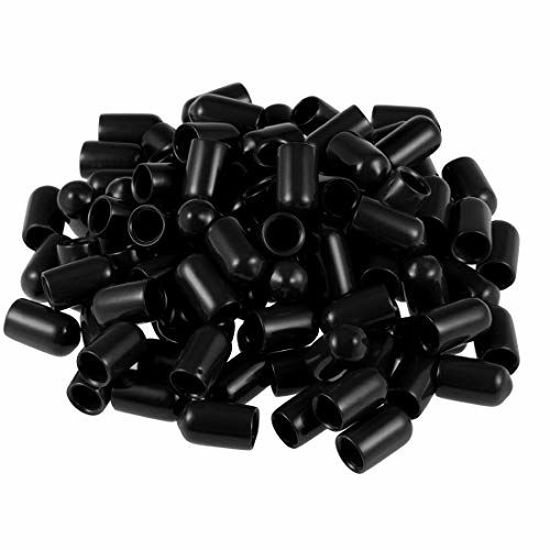 Adsamm Plastic Furniture Gliders – 4 Pack, 0.79 Inch (2cm) With Buffer & Nail, Black, For Chairs & Tables