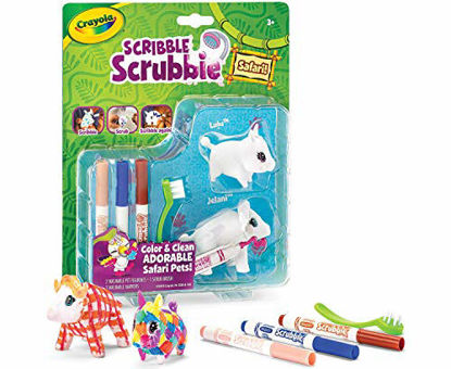 Picture of Crayola Scribble Scrubbie Safari Animals, Warthog & Buffalo, 2Count, Creative Toy, Gift for Kids, Age 3, 4, 5, 6