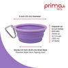Picture of Prima Pet Collapsible Silicone Food and Water Travel Bowl with Clip for Dog and Cat, Small (1.5 Cups)