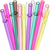 Picture of DAKOUFISH 11 Inch Clear Reusable Thick Tritan Replacement Drinking Straws for 24 oz & 40 oz Mason Jar Tumblers,Dishwasher safe,Set of 12 Pcs Straws with Cleaning Brush (11inch 7color)