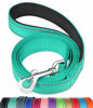 Picture of FunTags 6FT Reflective Dog Leash with Soft Padded Handle for Training,Walking Lead for Medium & Small Dogs,3/4 Inch Wide,Turquoise
