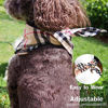 Picture of Adjustable Plaid Dog Bandanas,1PC Soft Washable Cotton Triangle Bib Kerchief Scarfs for Small Medium Large Dogs and Cats (Brown&Blue, Large)