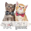 Picture of KUDES 2 Pack/Set Cat Collar Breakaway with Cute Bow Tie and Bell for Kitty and Some Puppies, Adjustable from 7.8-10.5 Inch (Red+Black, Plaid)