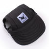 Picture of leconpet Baseball Caps Hats with Neck Strap Adjustable Comfortable Ear Holes for Small Medium and Large Dogs in Ourdoor Sun Protection (M, Black)