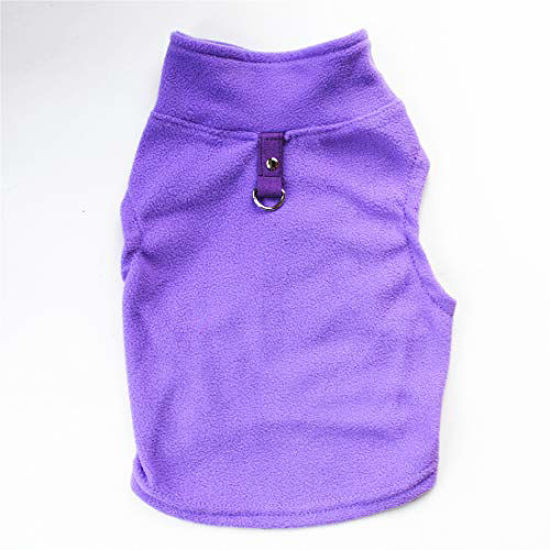 PIXRIY Dog Sweater Soft Fleece Vest with Leash Ring Pullover Jacket Winter Pet Dog Clothes for Puppy Small Dog Cat Teddy Chihuahua Yorkshire for Christmas 