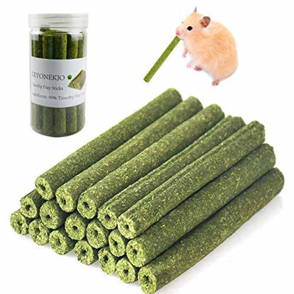 Picture of Timothy Hay Sticks for Rabbits Guinea Pig Hamsters Chinchilla Bunny Chew Toys for Teeth Treats Accessories