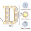 Picture of MUMUXI LED Marquee Letter Lights 26 Alphabet Light Up Marquee Number Letters Sign for Wedding Birthday Party Battery Powered Christmas Lamp Night Light Home Bar Decoration (D)