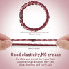 Picture of 12 Pieces Cotton Hair Ties Braided Hair Bands Elastic Hair Ties Ropes Braided Ponytail Holders Hair Accessories for Women Girls Thick Heavy and Curly Hair (Assorted Colors)