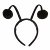 Picture of CHEU antenna headband costume as bee, snail, ant, insect props with bendable plush pom pom bopper (black)