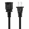 Picture of 6FT(1.8M) Polarized US 2-Prong Male-Female Extension Power Cord Cable, 2 Outlet Extension Cable Cord US AC 2-Prong Male/Female Power cable10A/125V,Nema 1-15P to 1-15R Cable Polarity