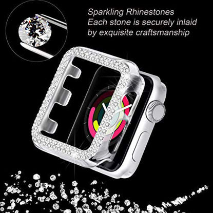 Picture of Secbolt Bling Case Compatible with Apple Watch Series 7 41mm, Full Cover Bumper Screen Protector for iWatch 7 (Clear-41mm)