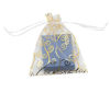 Picture of SUNGULF 50pcs Organza Pouch Bag Drawstring 5"x7" 13x18cm Strong Gift Candy Bag Jewelry Party Wedding Favor (Gold Silver)