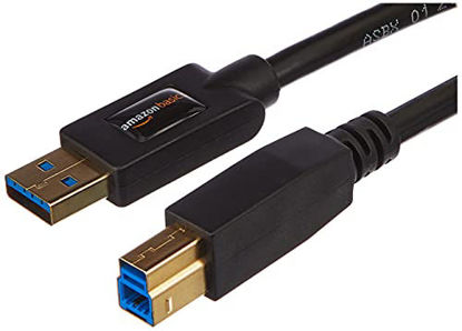Picture of Amazon Basics USB 3.0 Cable - A-Male to B-Male Adapter Cord - 6 Feet (1.8 Meters)