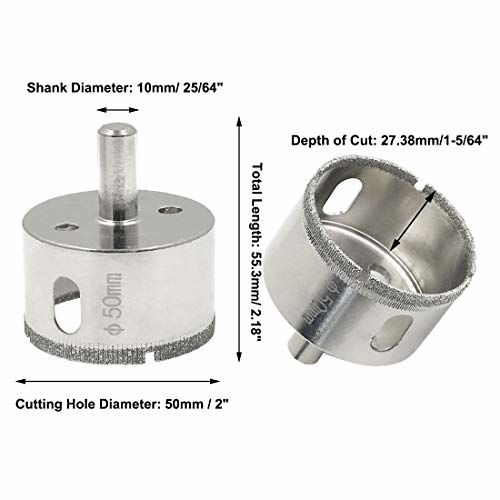 GetUSCart- PHITUODA 2 Inch / 50mm Diamond Drill Bits, Diamond Hole Saw ...