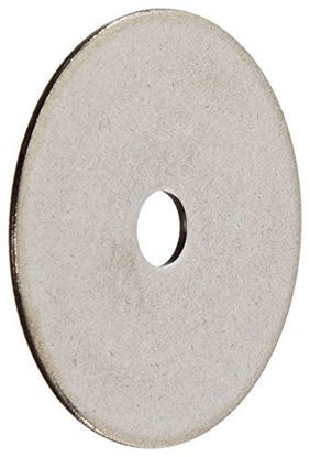 Picture of 18-8 Stainless Steel Flat Washer, Plain Finish, 3/8" Hole Size, 13/32" ID, 2" OD, 0.065" Nominal Thickness (Pack of 10)