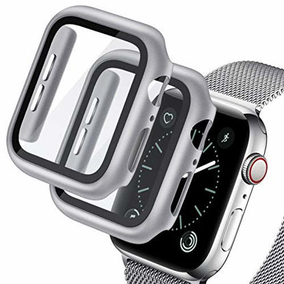 Picture of [2 Pack] Deilin Hard PC Case with Tempered Glass Screen Protector Compatible with Apple Watch Series 1/2/3 42mm, Case for All Around Coverage Protective Bumpers Cover for iWatch Series 1/2/3 42mm